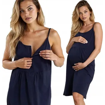 Dámská noční košile NOČNÍ KOŠILE DO NEMOCNICE PRO KOJENÍ NA RAMÍNKÁCH XXL