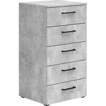 Komoda Komoda MultiDo 45 cm s 5 zásuvkami - Black Red White - BRW Světlý ateliér 45x83 cm