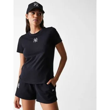 Dámské tričko Dámské triko New Era NEW YORK YANKEES MLB MIDI LEAGUE ESSENTIAL T-SHIRT L Černá, Bílá