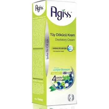 AGISS DEPILAČNÍ KRÉM PRO CITLIVOU PLEŤ S KVĚTEM JALOVCE A VITAMÍNEM E 100ML