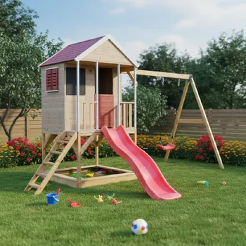 Zahradní domek ArtWD Dětský zahradní domek s hřištěm CHILDHOOD II