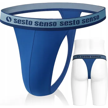 Kalhotky TANGA PÁNSKÉ bavlněné slipy sexy odvážné s ozdobnou gumou Tanga *M