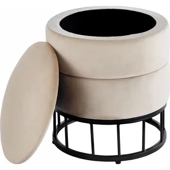 Taburet Taburet velvet béžová P3-FXJG B