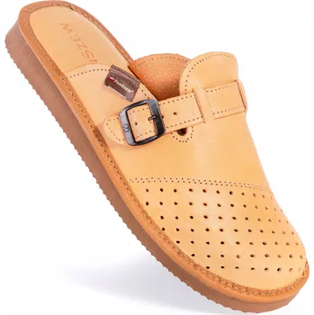 Dámské pantofle Nazouváky Pánské Kožené Lehké Prodyšné Nastavitelné na Přezku Velikost 40-46 PanSzew