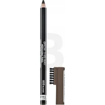 Přípravek na oči Rimmel Brow This Way Professional 003 Blonde tužka na obočí se štětečkem
