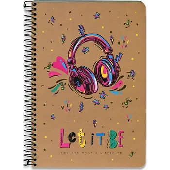 Blok Kroužkový blok Shkolyaryk FOXtrot - A5, čtverečkovaný, 96 listů