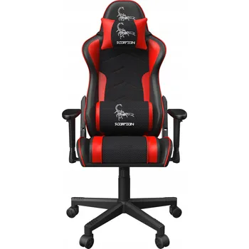 Herní příslušenství Gembird herní židle Scorpion černá/červená mesh-red skin