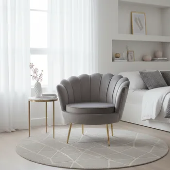 Křeslo Signal Křeslo CAMELLIA 1 VELVET | šedá