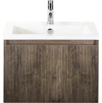 Koupelnový nábytek Souprava koupelnového nábytku Sanox Frozen 3D ŠxVxH 61 x 42 x 46 cm barva čela charleston 2dílná s keramickým umyvadlem