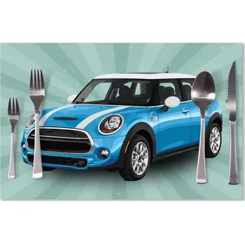 prostírání Sablio Prostírání Mini sedan Zelené pozadí: 40x30cm