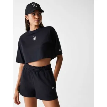 Dámské tričko Dámské triko New Era NEW YORK YANKEES LEAGUE ESSENTIAL MIDI CROP XS Černá, Bílá