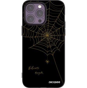 Pouzdro na mobilní telefon Picasee silikonový černý obal pro Apple iPhone 14 Pro Max - Delicate danger