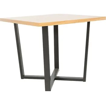 Rozkládací jídelní nebo obývací stůl Dolan - Black Red White - BRW Dub Přírodní (dýha) / Černá 90x76 cm