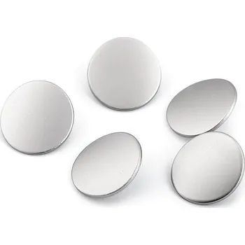 Knoflík Kovový knoflík velikost 32" Balení: 5 ks, Varianta: 6 (28") stříbrná - 8596475715669