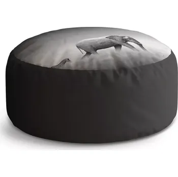 Taburet Sablio Taburet Circle Slon a zebra: 38x48 cm