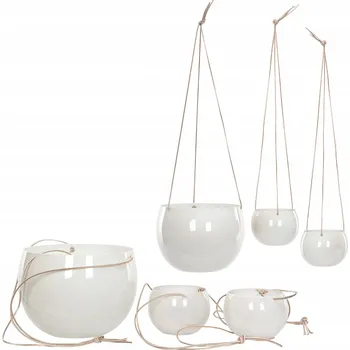 Květináč Bílý kovový Květináč Skandi.pl 20 cm x 20 x 16 cm