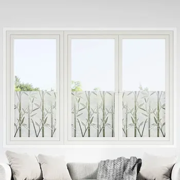 Okenní dekorace Okenní fólie 4 ks matné bambusový vzor PVC IM_3208960