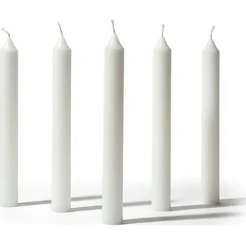Svíčka Sójové stolní svíčky 12h hoření bílé 19 cm 10 ks pro relaxační příležitosti