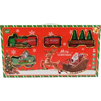 Vláček a vláčkodráha VÁNOČNÍ ELEKTRICKÝ VLÁČEK SANĚ MIKULÁŠE VLAK PRO DĚTI LOKOMOTIVA