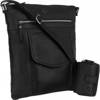 Kabelka Peterson kabelka přes rameno přírodní kůže černá