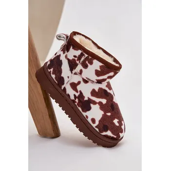 Dětská běžecká obuv Boto Dětské mládežnické sněhule s teplou výplní Mireya Barva: Béžová, Velikost: 34