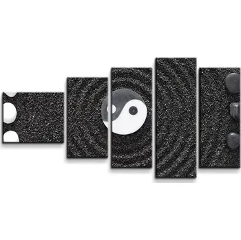 Obraz Sablio Obraz - 5-dílný Jin a jang - 100x60 cm