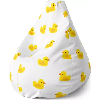 Sedací pytel Sablio Sedací vak Pear Žluté kačenky - 70 x 95 x 15 cm