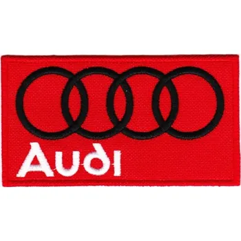 Nášivka VAR nášivka AUDI 11 x 6 cm červeno-černo-bílá