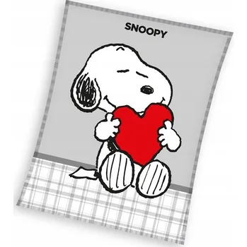 deka Deka Carbotex 150 x 200 cm šedá Snoopy postavičky