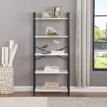 Knihovna Regál Houseland 66 cm x 151 cm x 30 cm bílý