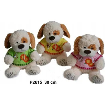 plyšák ND17_MP-2615 Pes v tričku, 3 barvy, 30 cm