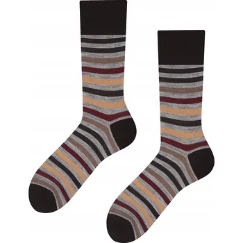 Pánská móda Klasické ponožky Todo Stripe Power 70% Merino Vlna Tundra 43-46