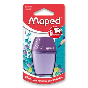 Ořezávátko Ořezávátko Maped Shaker - s odpadní nádobkou - 1 otvor, blistr, mix barev