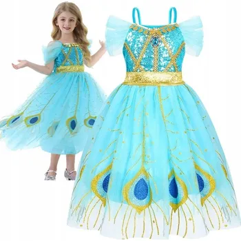 Karnevalový kostým ŠATY KOSTÝM JASMÍNA ARABSKÁ DUBAJSKÁ PRINCEZNA 128 134 CM