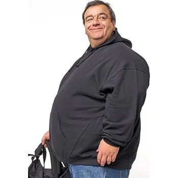 Pánská mikina Miners mate supersize Unisex mikina s kapucí Barva: heather grey, Velikost: 7XL G_MYS610