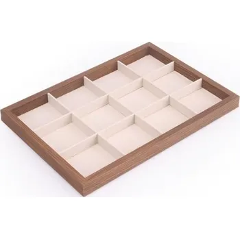 Dárková krabička Dřevěná kazeta na sbírku minerálů a tektitů Počet přihrádek: 12