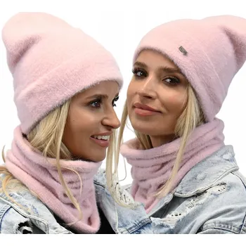 Čepice Alur sada: čepice a nákrčník (rolák), univerzální velikost, růžová