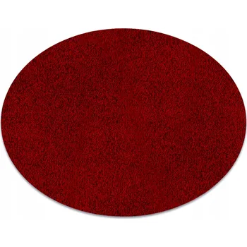 Koberec KOBEREC HLADKÝ JEDNOBAREVNÝ kulatý 100 cm červený 36837