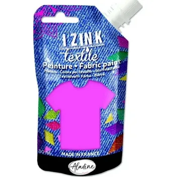 Speciální výtvarná barva Aladine Izink Barva na látky Neon Pink 80 ml
