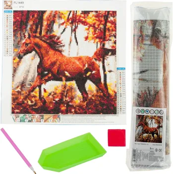 Obraz DIAMANTOVÁ VÝŠIVKA KŮŇ DIAMANTOVÉ MALOVÁNÍ 3D