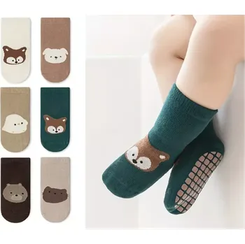 Dámské ponožky Teplé protiskluzové ponožky - TMAVĚ ZELENÉ - MÝVAL - (3-5let) L (Značka: NEMO BABY)