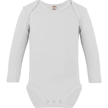 Link Sublime Textiles Polyesterové kojenecké body s dlouhým rukávem Barva: white, Velikost: 74-80 G_X805