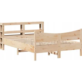 Postel Rám postele s čelem 140 x 190 cm masivní borovice