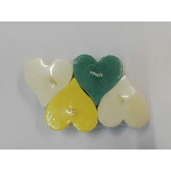 Svíčka Svíčka vonná z palmového vosku - sada 4 svíček srdíčko - č.1