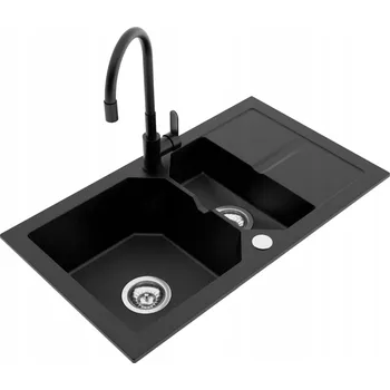 Granitový dřez Dřez jednopůlkový Milo Kenzo granit černý