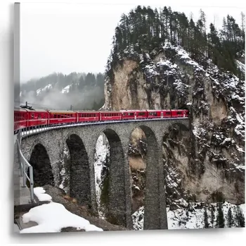 Obraz Sablio Obraz Vlak na mostě 2 - 50x50 cm