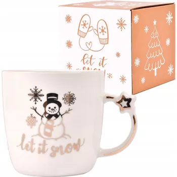 Vánoční hrnek 360 ml bílý | Sněhulák