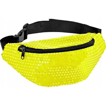 Ledvinka Ledvinka s flitry, neonově žlutá, styl 80. léta