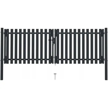 branka Dvoukřídlá zahradní brána, ocel, 306 x 150 cm