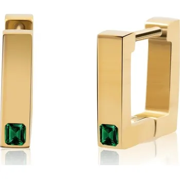 Náušnice Náušnice Macy - Zlatá/Zelená KP-21756